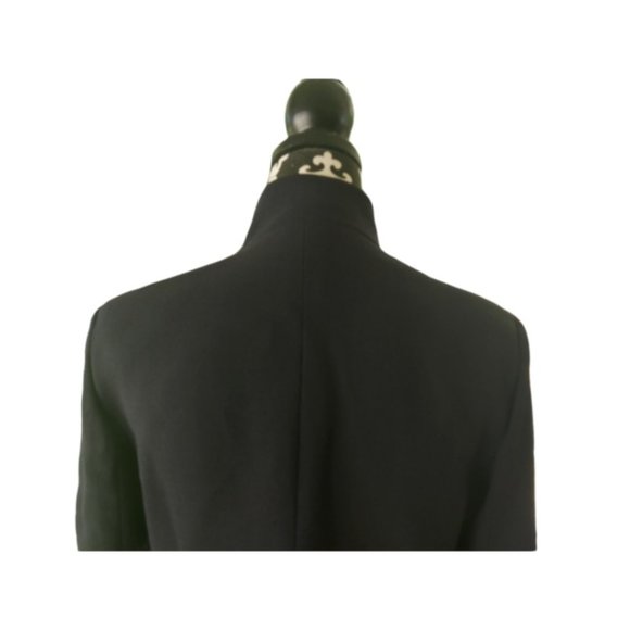 ARMANI COLLEZIONI Women's Navy Blue Textured Blazer Jacket Size 8 Made In Italy - Picture 4 of 12